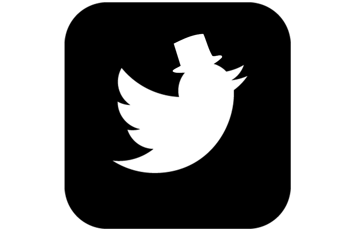 Een Twitter afbeelding in een van de kleuren van de Spreekstalmeester. Leuk dat vogeltje met hoed! 
